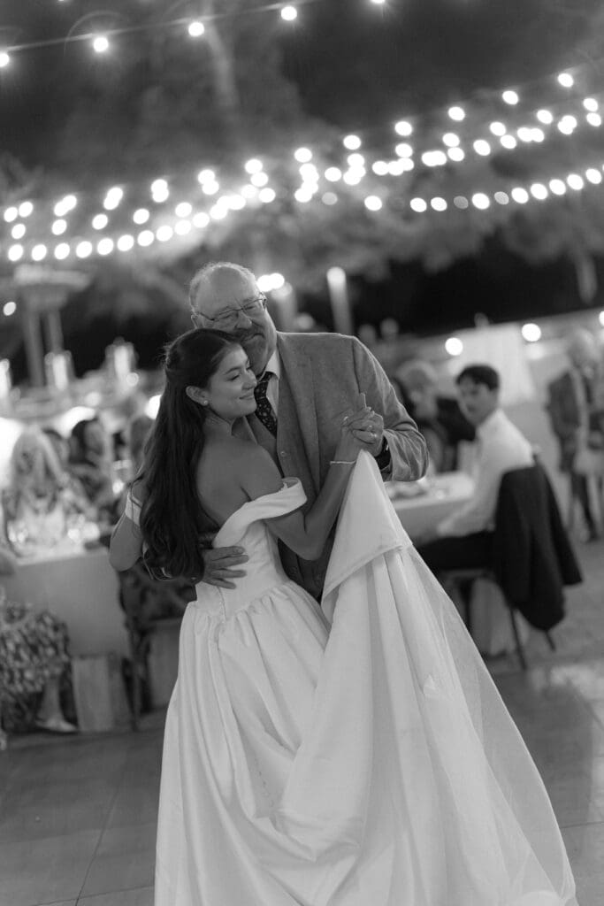Bride and father dance captured by Ventura County wedding photographer